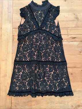 Space 46 Boutique Black Lace Mini Dress